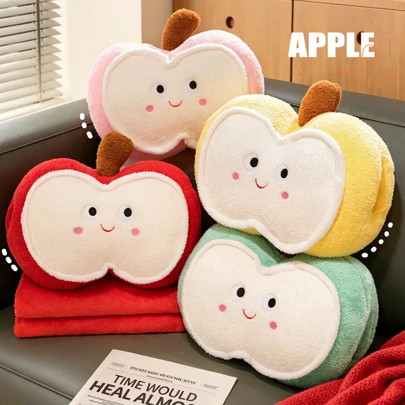 Home Textiles & Decorations - Çizgi Film Desenli Elma Şeklinde Yastık,